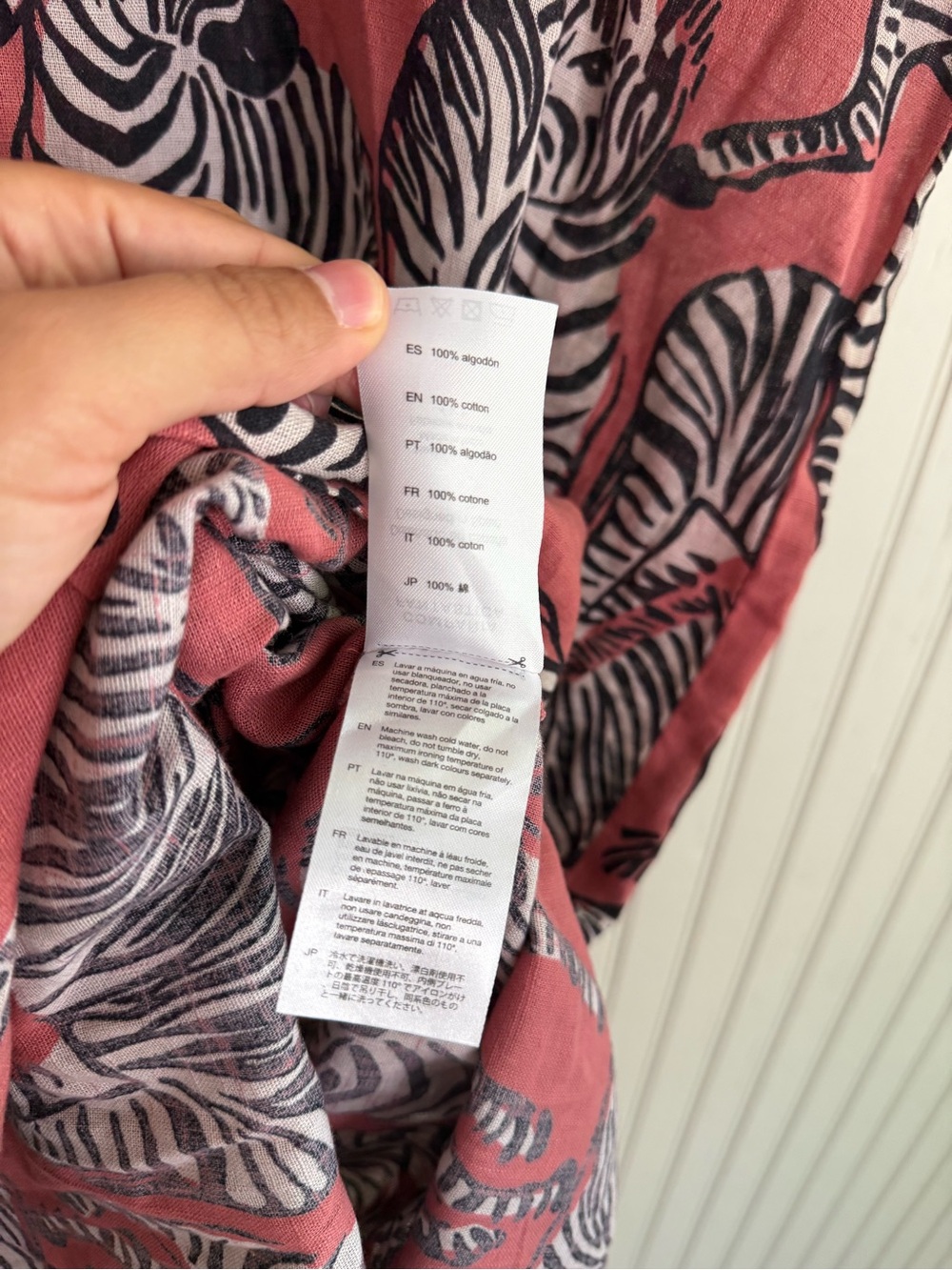 Compania Fantastica Pink Zebra Print Cotton Dress Size M - Picture 5 of 6